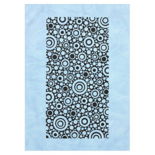 Nappe Cercle Pois noir + votre couleur arrière - plan