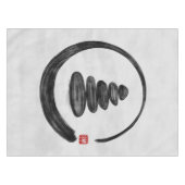 Nappe Cercle Zen Enso et pierres Zen - Aquarelle (Devant (Horizontal))