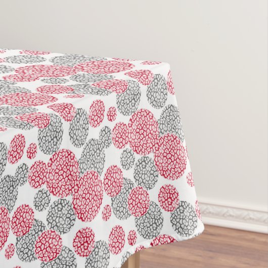 Nappe Cercles avec imprimé léopard gris et rouge (In Situ)