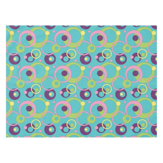 Nappe Cercles Bleus Funky (Devant (Horizontal))