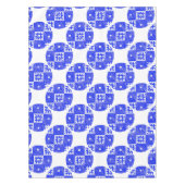 Nappe Cercles bleus Motifs folkloriques (Devant)