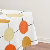 Nappe Cercles de crème orange turquoise mi-siècle rétro (In Situ)