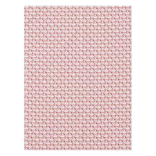 Nappe Cercles de face père Noël, Bandes rouges-TABLECLOT (Devant)