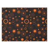 Nappe Cercles d'Halloween orange sur le noir (Devant (Horizontal))