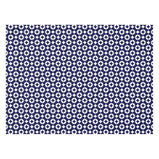 Nappe Cercles d'interverrouillage bleu rétro Shippo géom (Devant (Horizontal))