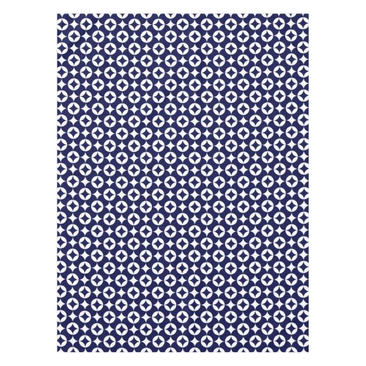 Nappe Cercles d'interverrouillage bleu rétro Shippo géom (Devant)