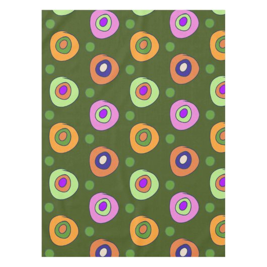 Nappe cercles doodle composition (Devant)