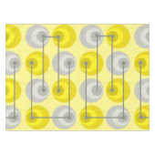 Nappe Cercles du milieu du siècle gris jaune (Devant (Horizontal))