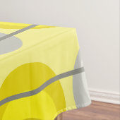 Nappe Cercles du milieu du siècle gris jaune (In Situ)