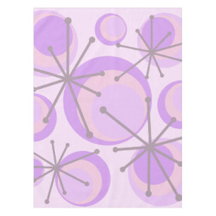Nappe Cercles du milieu du siècle Starburts Lavender