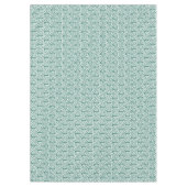 Nappe Cercles en spirale abstraits en sarcelle clair et (Devant)