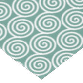 Nappe Cercles en spirale abstraits en sarcelle clair et (Angle)