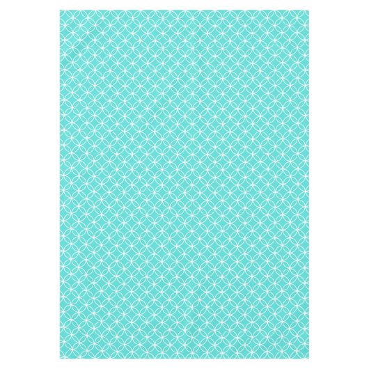 Nappe Cercles entrelacés blancs cramponnés sur la selle  (Devant)