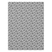 Nappe Cercles et anneaux quadrillage géométrique noir et (Devant)