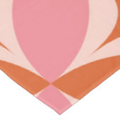 Nappe Cercles étoilés du milieu du siècle rose et orange (Angle)