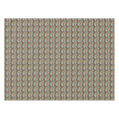 Nappe Cercles géométriques avec pointes de brosse, marin (Devant (Horizontal))