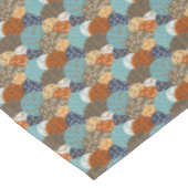 Nappe Cercles géométriques avec pointes de brosse, marin (Angle)