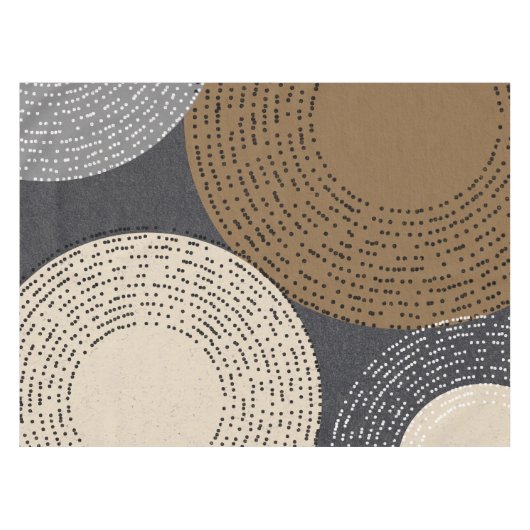 Nappe Cercles gris Brown minimalistes (Devant (Horizontal))
