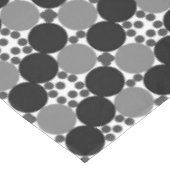 Nappe Cercles Monochromes : Noir Abstrait Blanc Et Gris, (Angle)