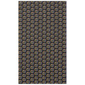 Nappe Cercles multicolores festifs sur fond noir (Devant)