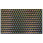 Nappe Cercles multicolores festifs sur fond noir (Devant (Horizontal))