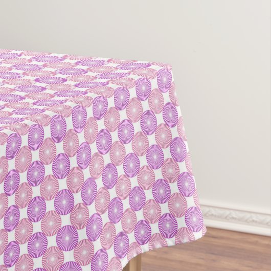 Nappe Cercles rose et violet motif (In Situ)