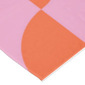 Nappe Cercles Semi Abstraits Orange Milieu de Siècle sur (Angle)