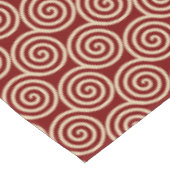 Nappe Cercles spirals abstraits beige doré sur marron (Angle)