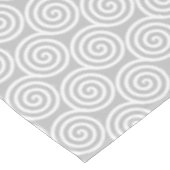 Nappe Cercles spiraux Abstraits en gris clair et blanc (Angle)