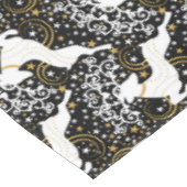 Nappe Cerf floral de Noël doré en fleurs (Angle)