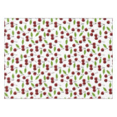 Nappe Cerise Rouge, Motif De Cerises, Feuilles, Fruits (Devant (Horizontal))