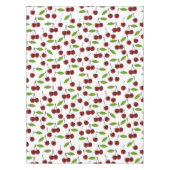 Nappe Cerise Rouge, Motif De Cerises, Feuilles, Fruits (Devant)