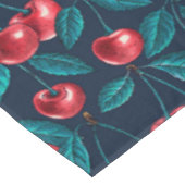 Nappe Cerises rouges sur bleu foncé (Angle)