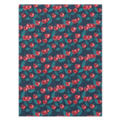 Nappe Cerises rouges sur bleu foncé (Devant)