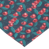 Nappe Cerises rouges sur bleu foncé (Angle)