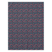 Nappe Cerises rouges sur bleu foncé (Devant)