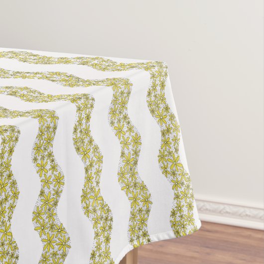 Nappe Chaîne de marguerite Fleur laide rayures jaune (In Situ)