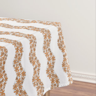 Nappe Chaîne de marguerite Fleur laide rayures orange