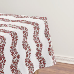 Nappe Chaîne de marguerite Fleur laide rayures rouge