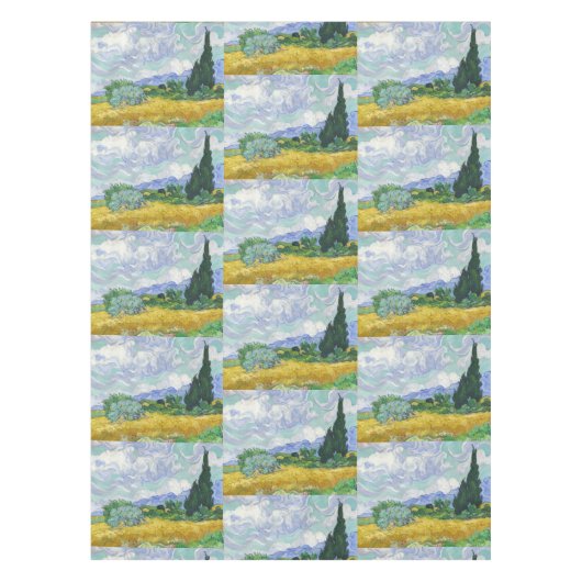 Nappe Champ de blé avec cyprès de Van Gogh (Devant)