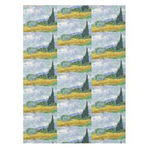 Nappe Champ de blé de Van Gogh avec cyprès Art