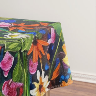 Nappe Champ fleur sauvage Peinture acrylique