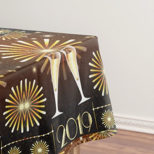 Nappe Champagne et feux d'artifice Nouvel An Eve 2019 Mo (In Situ)