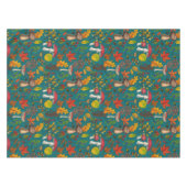 Nappe Champignons d'automne, feuilles, noix et baies sur (Devant (Horizontal))