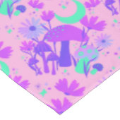 Nappe Champignons et fleurs - lavande rose & violet (Angle)