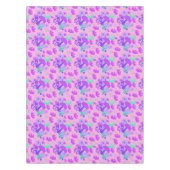 Nappe Champignons et fleurs - lavande rose & violet (Devant)