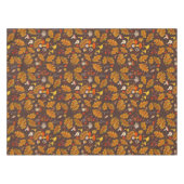 Nappe Champignons forestiers et flore d'automne sur brun (Devant (Horizontal))