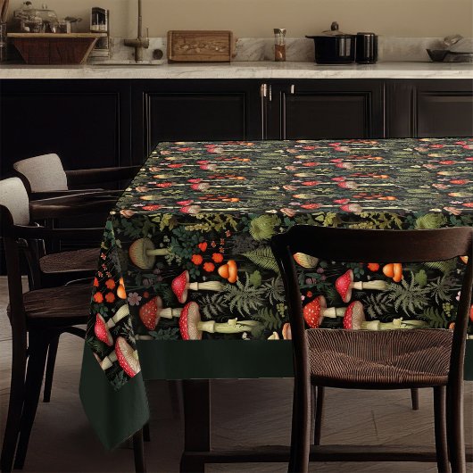 Nappe Champignons Milieu du Siècle Élégance Rustiq