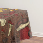 Nappe Champignons sauvages sur brun (In Situ)