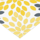 Nappe Charbon jaune et gris Moderne Floral (Angle)